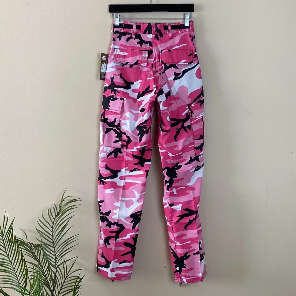 Rothco Military Sky Blue Camo High Rise Adjustable Waist Cargo Jogger Sweatpants - Picture 14 of 14